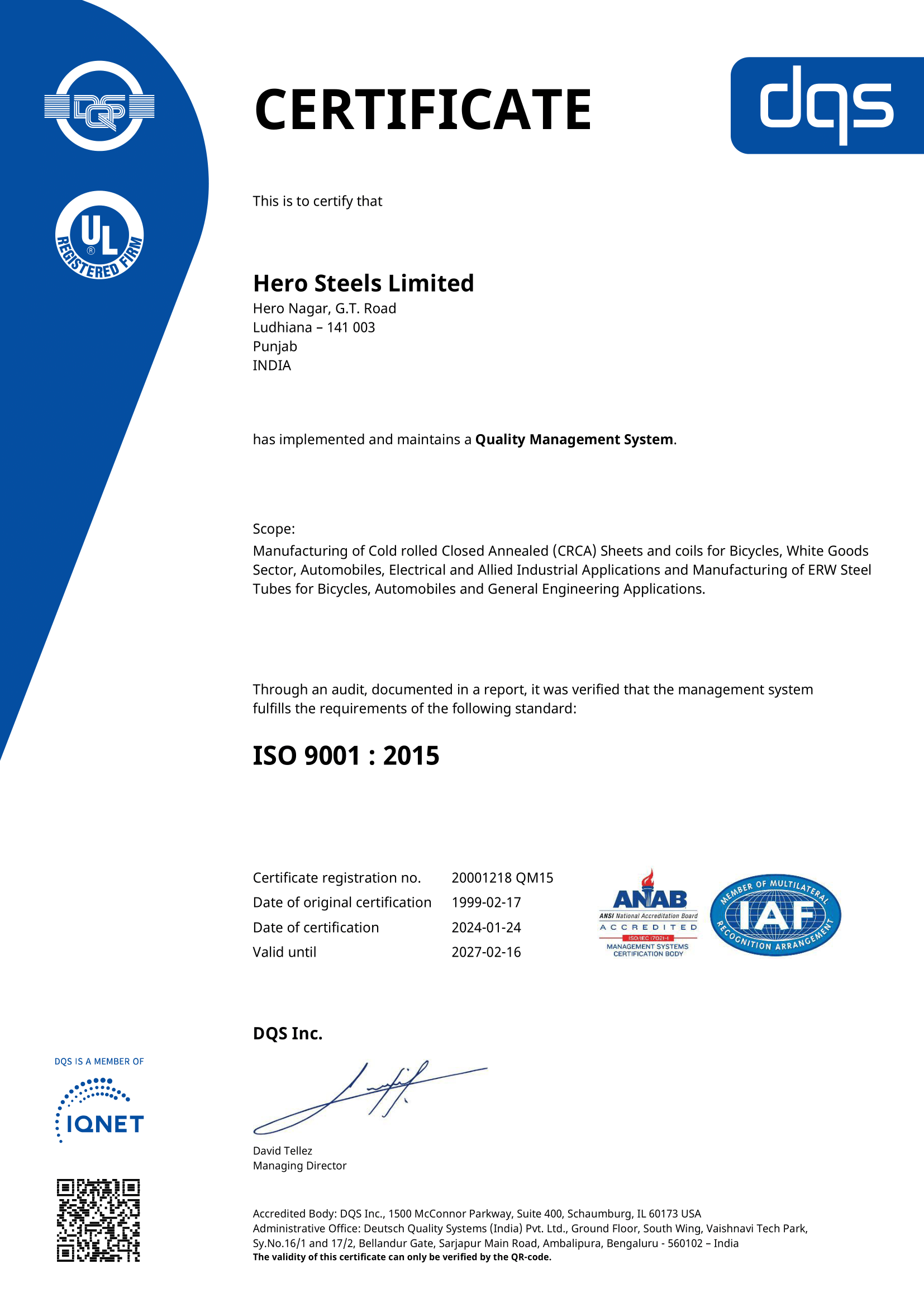 QUALITY MANAGEMENT
